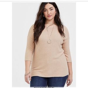 Torrid Super Soft Plush Dolman Top - Oatmeal